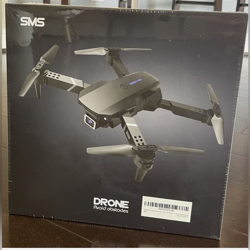 NEW- Myshle SMS Drone, Foldable Drones with 4K HD Camera Avoid Obstacles